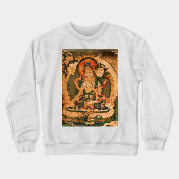 White Tara Crewneck Sweatshirt by ViktorDesignsGB